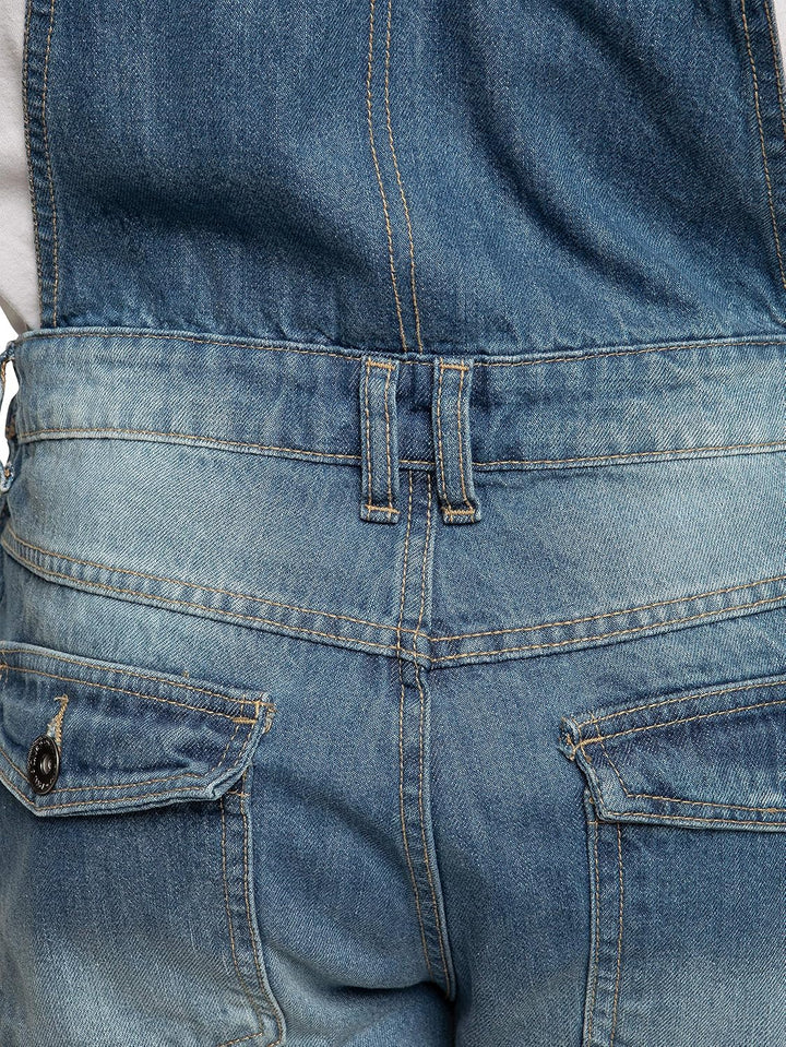 989Zé ENZO Latzhose für Herren, Jeansblau, Arbeitsmode, Latzhose, lässiger Overall, Jeans, Taillengr