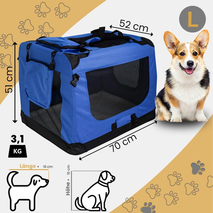 Faltbare Hundebox Transporttasche Transportbox Auto für Katze Hunde Grosse Kleine Box Bag Bed Decke