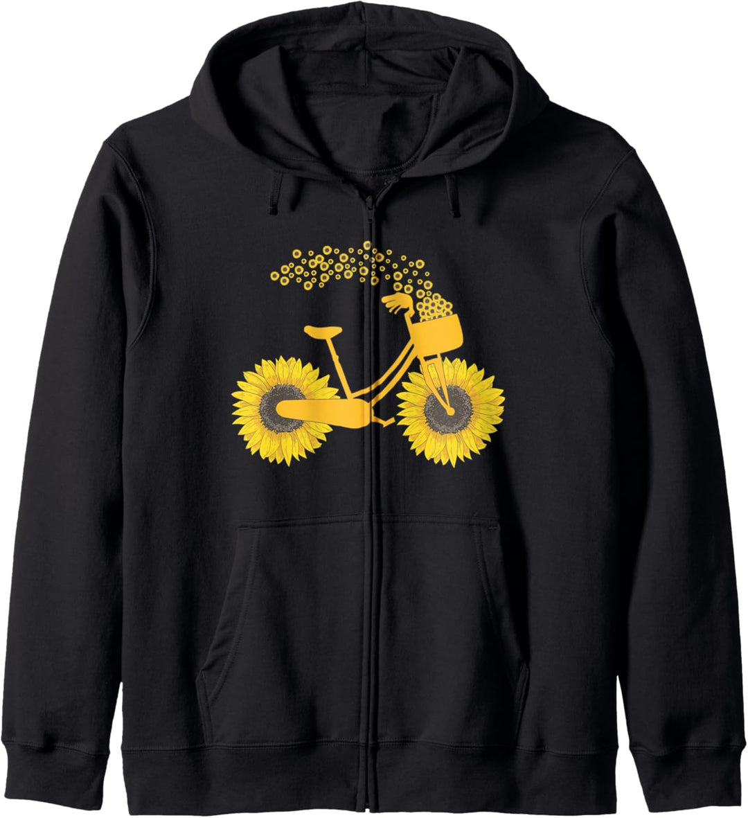 Vintage Fahrrad Sonnenblume Retro Hippie Bike Radfahrer Kapuzenjacke