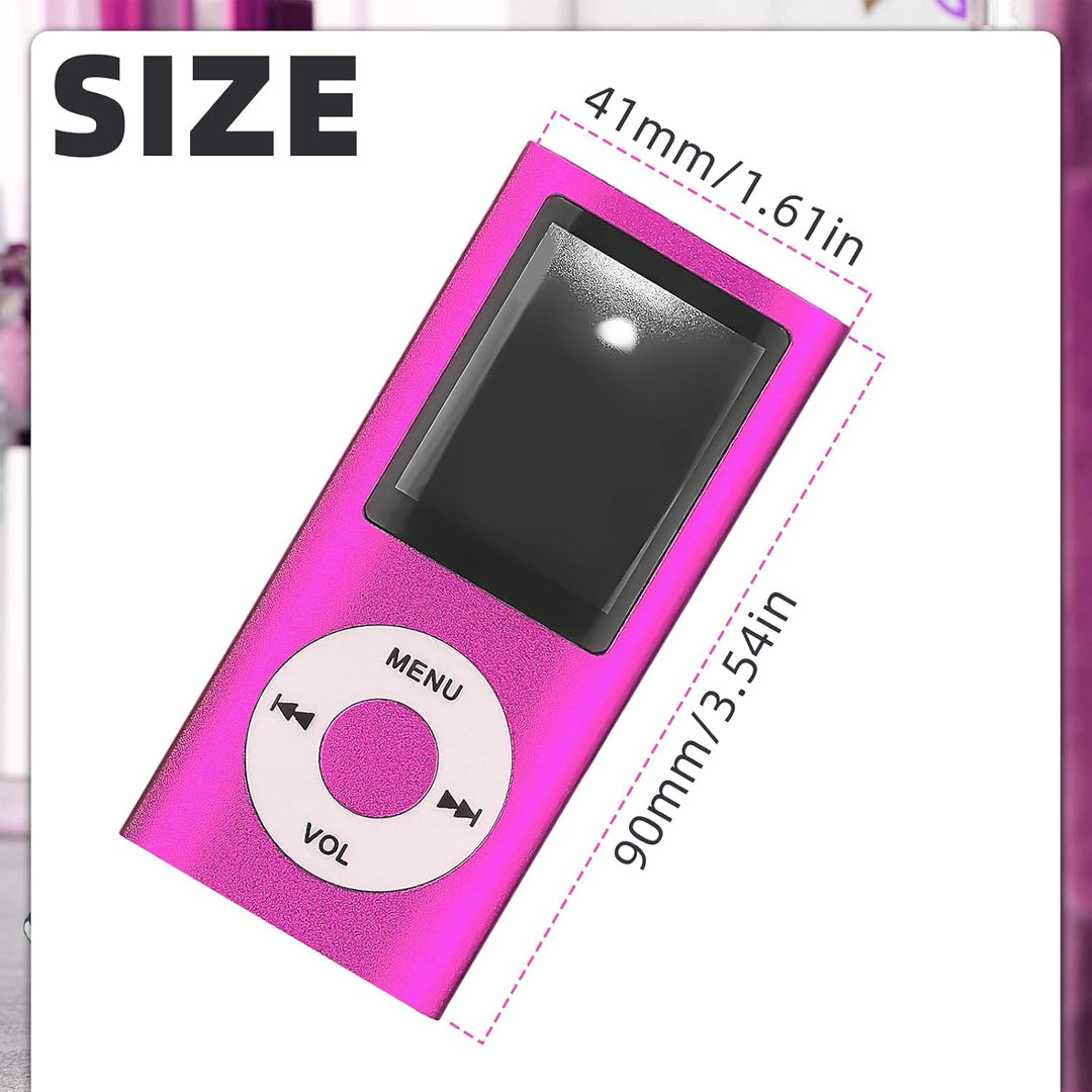 MP3-Player/MP4-Player Bluetooth 5.0, 1.8" Tragbarer HiFi-Musikplayer mit Verlustfreiem Sound und Lau