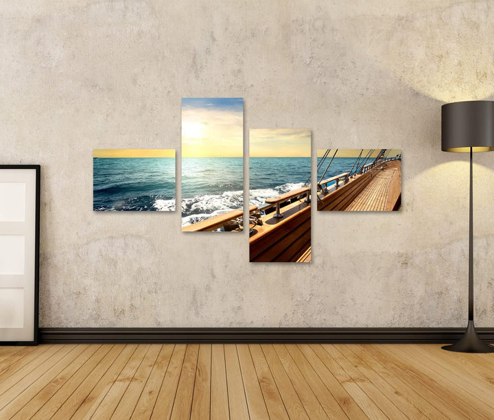 islandburner Bild auf Leinwand Segelboot Im Roten Meer Auf Den Sonnenuntergang Wandbild Poster Kunst