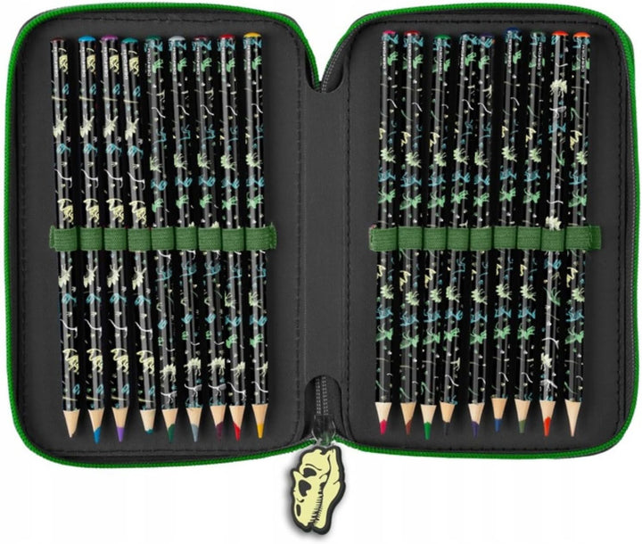 Goldkids - Federmäppchen 3 Fächer - Mäppchen für Mädchen und Jungen - Federmappe 3-Fach Federtasche
