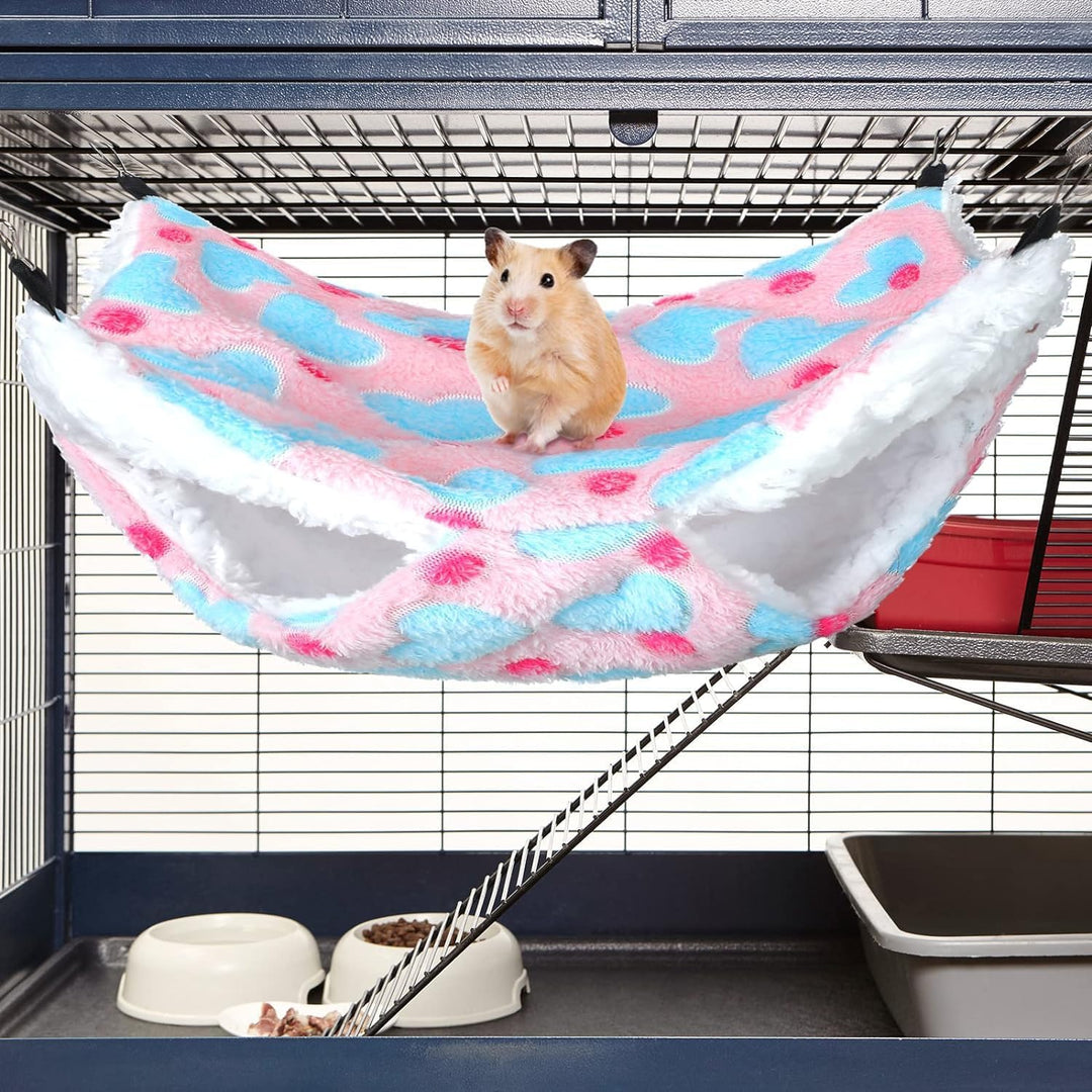 Jinavoty 4 Pcs Meerschweinchen Ratte Hängematte für Käfig, Kleintier Hängematte Frettchen Hängematte