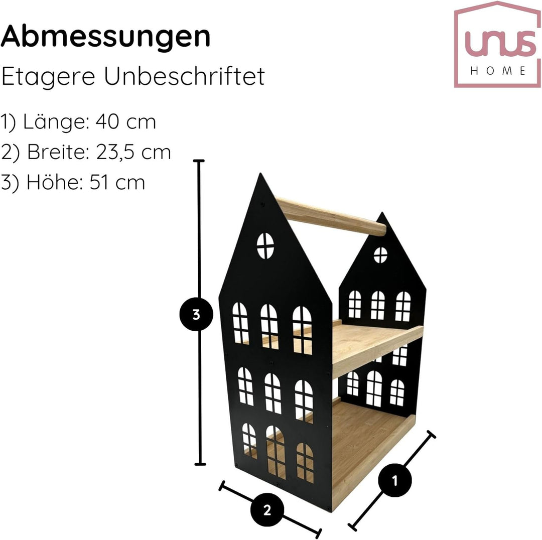 UNUS HOME Etagere 2 Etagen mit Griff, für Obst, Frühstück, Wurst und Käse, Getränke und Desserts, Ta