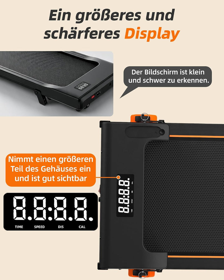 Lichico 3-in-1 Walking Pad mit 0-9% Steigung, Laufband für Zuhause Klein, platzsparendes Heimtrainin