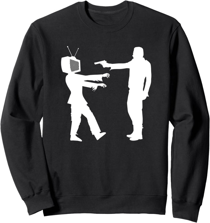 Töten Sie Ihren Fernseher. Schalten Sie die Nachrichten aus, lustiges Zombie-Fernsehen Sweatshirt