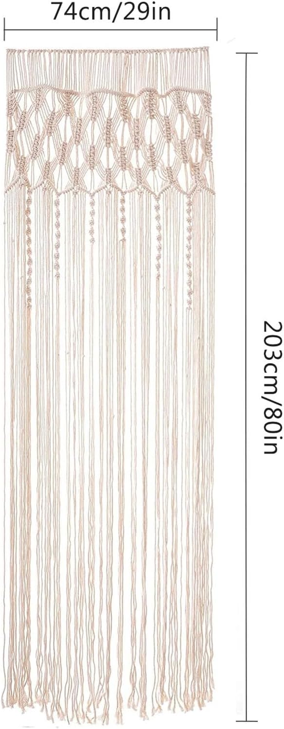 ANBOO Makramee Wandbehang Boho Deko Handgemachte Gewebte Wandteppich Boho Makramee Vorhang Tür für H