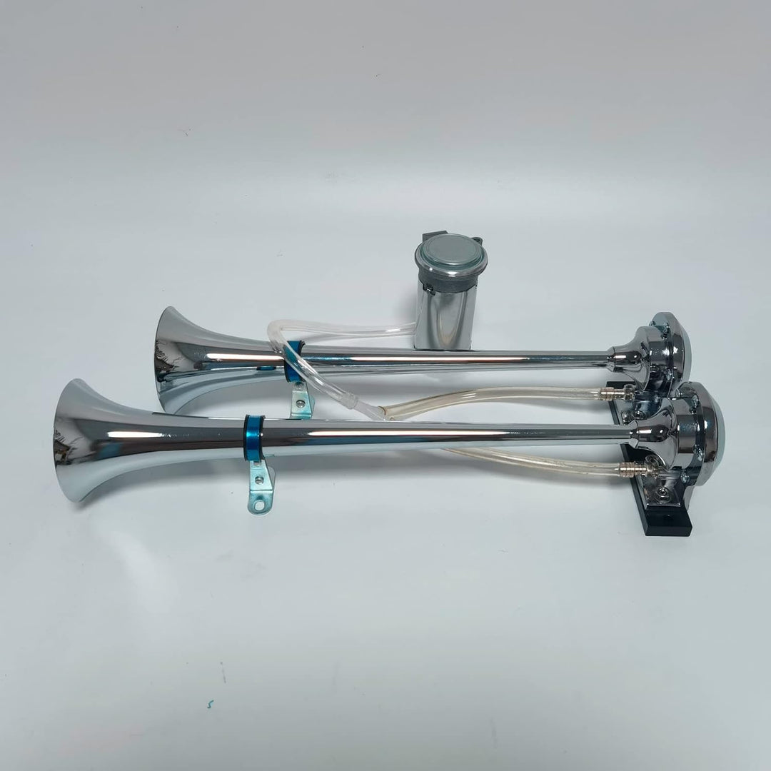 Car Horn Lufthorn Autolärm 170db Lufthörner 24V Chrom Zink Autolautsprecher Silber Trompete LKW Hupe