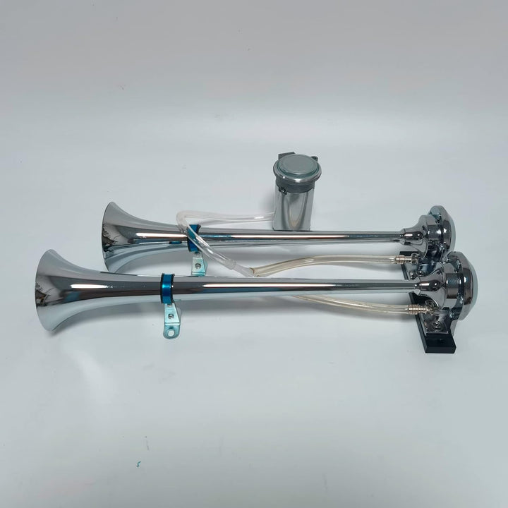 Car Horn Lufthorn Autolärm 170db Lufthörner 24V Chrom Zink Autolautsprecher Silber Trompete LKW Hupe