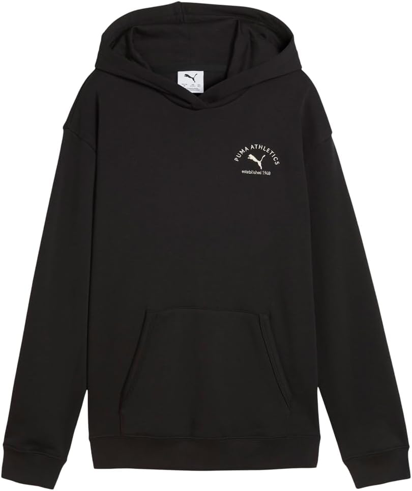 PUMA Mädchen Class Relaxed Hoodie Tr G Sweatshirt (1er Pack) 176 Puma Schwarz, 176 Puma Schwarz