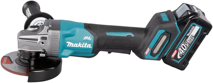 Makita GA016GM201 Akku-Winkelschleifer 40V max. / 4,0 Ah, 2 Akkus + Ladegerät im MAKPAC, Petrol mit