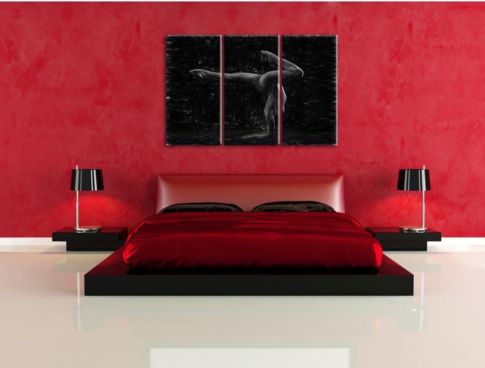 Pixxprint sexy Körper Einer Jungen Frau als Leinwandbild/Grösse: 3 Teilig (120x80) cm/Wandbild/Kunst