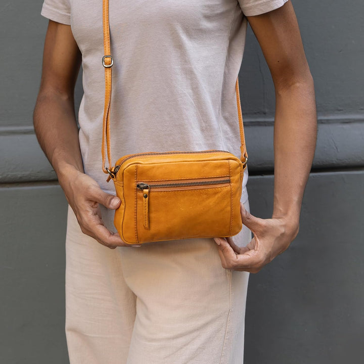 Gusti Handtasche Leder - Dominic Damen Handtasche Schultertasche Partytasche Festivaltasche Ledertas