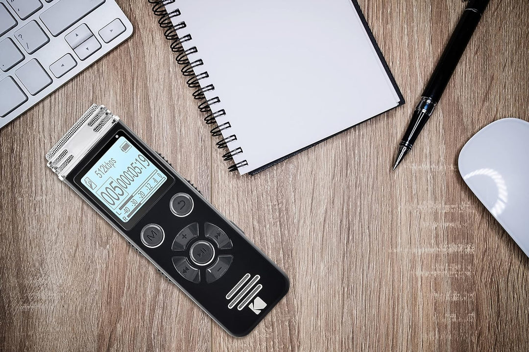KODAK Hohe Intensität VRC450 digitaler Voice Recorder | Sprachgesteuertes wiederaufladbares Mini Dik