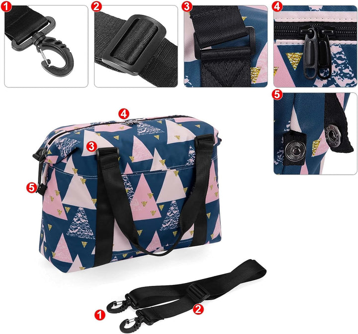 HAWEE Sporttasche Damen Gross Leichte Reisetasche Herren Faltbare Gym Duffel Bag Weekender Travel Ba
