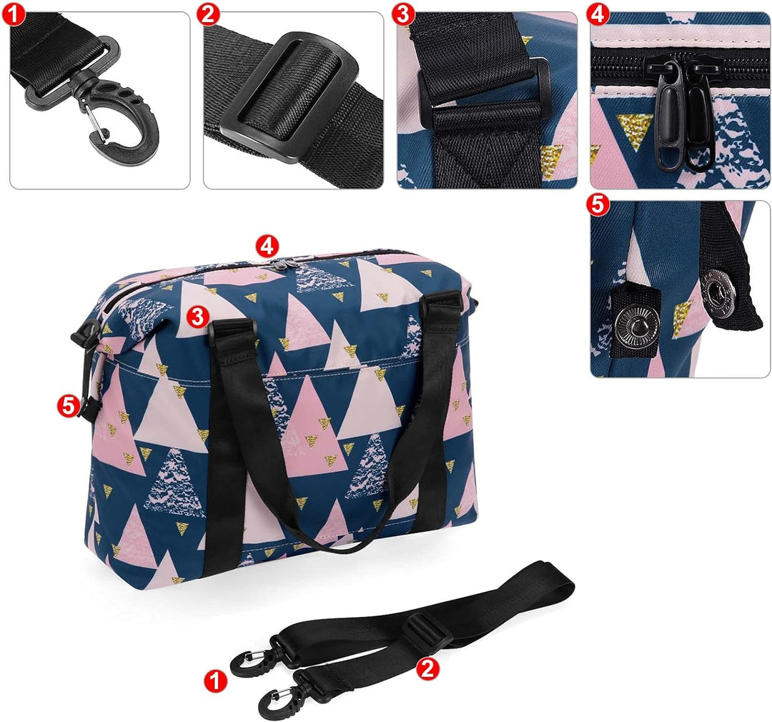 HAWEE Sporttasche Damen Gross Leichte Reisetasche Herren Faltbare Gym Duffel Bag Weekender Travel Ba