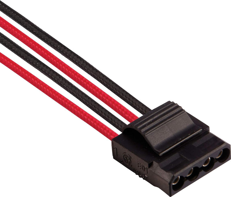 Corsair Premium Sleeved Netzteil Pro-Kabel-Set Typ4 (Generation 4-Serie) Rot/Schwarz Pro-Set Rot/Sch