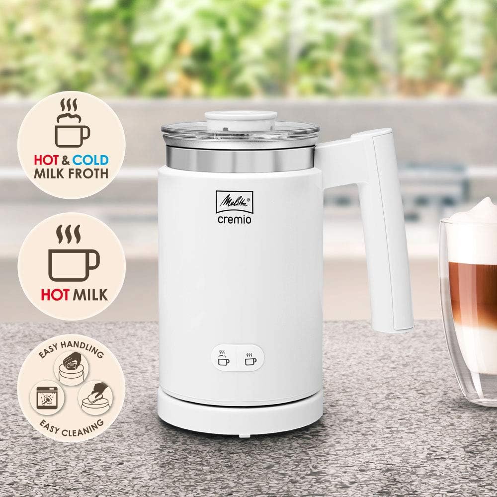 Melitta CREMIO 1014-01 Milchschäumer | Für kalte und warme Milch | Antihaftbeschichteter Behälter |