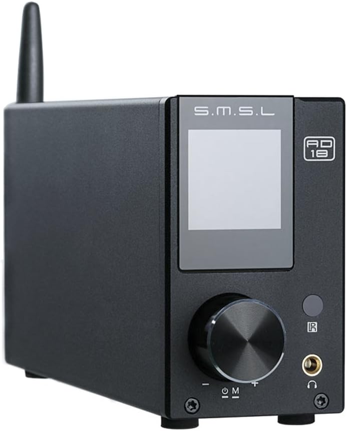 SMSL AD18 Audio-HiFi-Stereo-Verstärker mit Bluetooth 4.2 unterstützt Apt-X, USB DSP, volldigitaler L