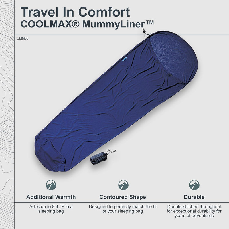 Cocoon Microfaserschlafsack Travel Sheet - Coolmax Microfiber bluemax 220x80/60cm, bluemax 220x80/60