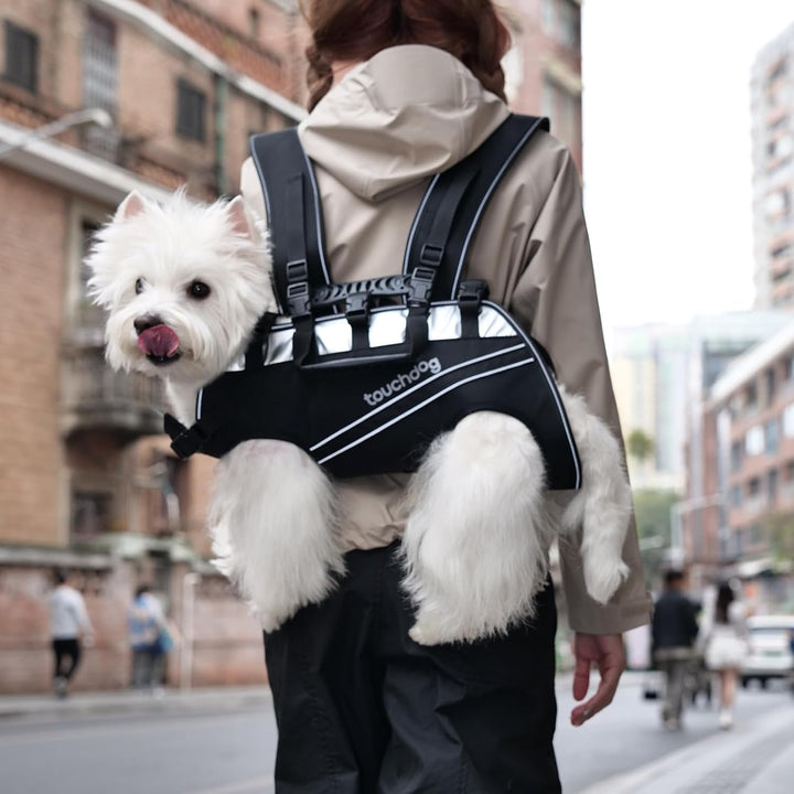Dog Backpack Carrier for Large Dogs - Hands-Free Pet Travel Pack with 6-Point Safety System, Waterpr