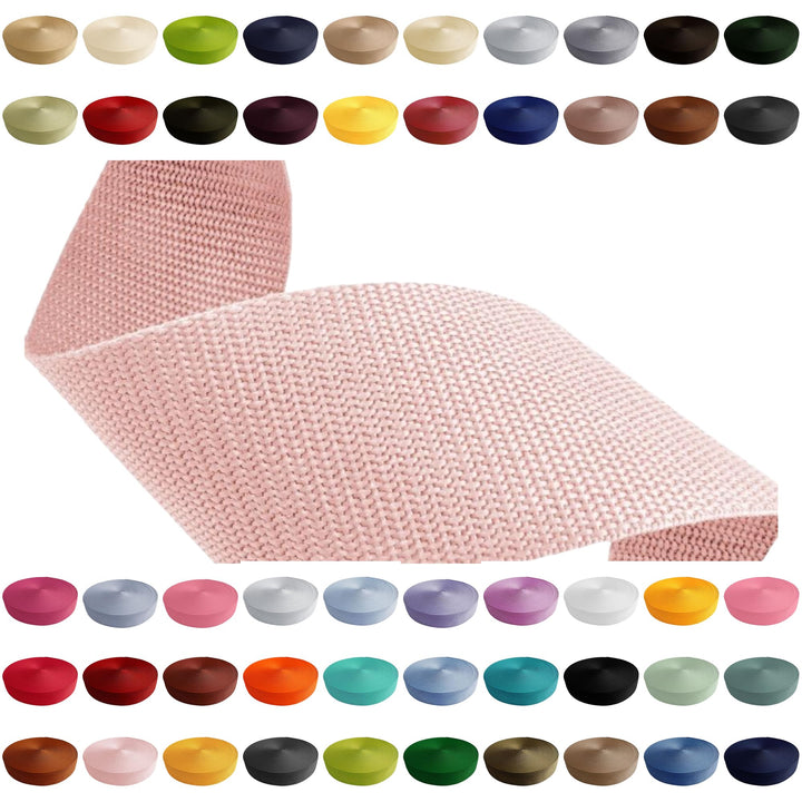 Gurtband 2m 5m 10m 50m, 50 Farben, Breite 10mm 15mm 20mm 25mm 30mm 40mm 50 mm Taschengurt Polypropyl
