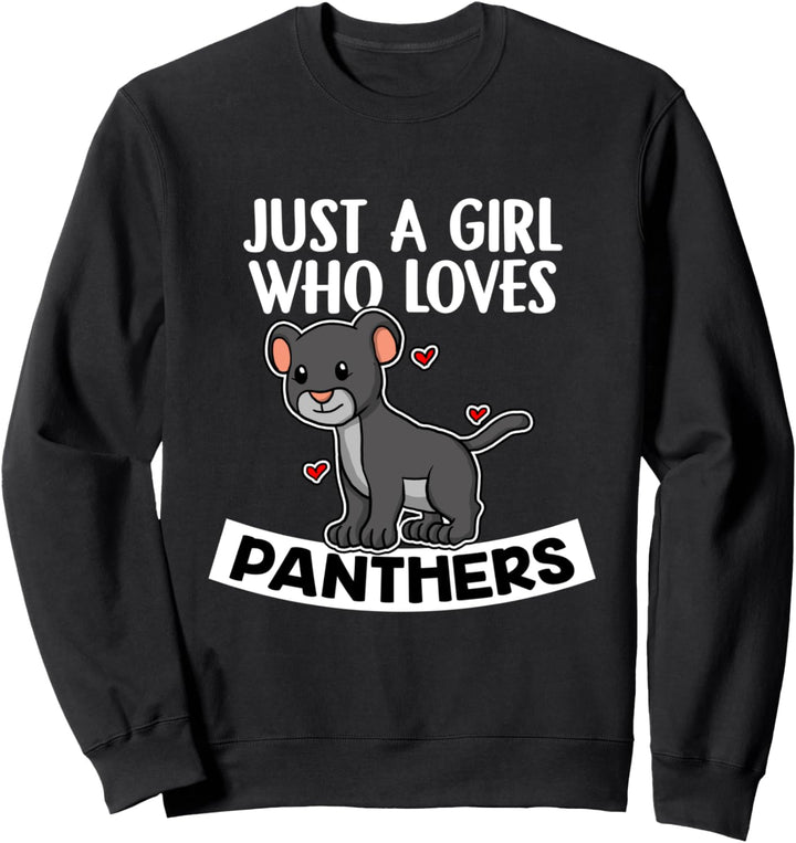 Just A Girl Who Loves Panthers Lustiges Panther Kostüm Sweatshirt