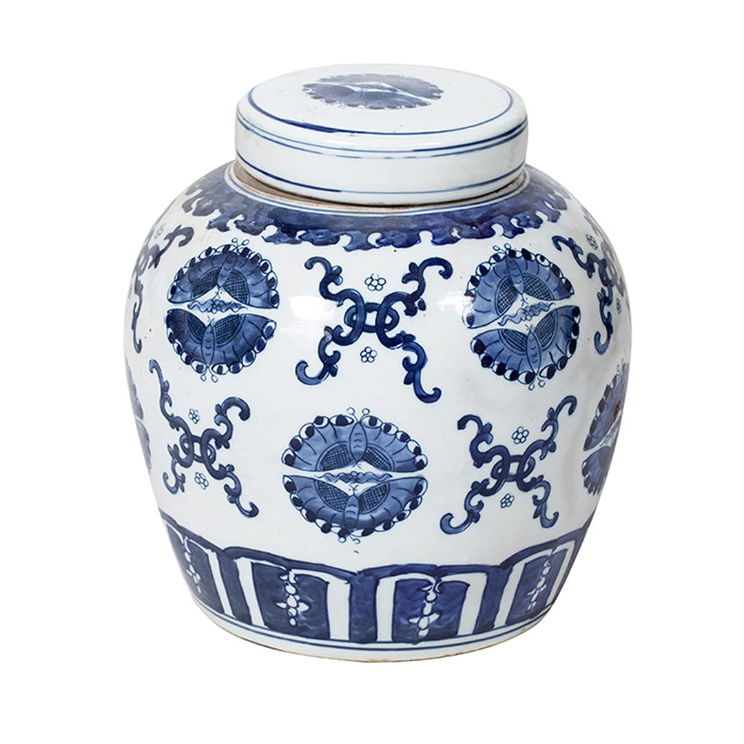 Chinesische Porzellan Deckelvase 27cm hoch Ø 26cm
