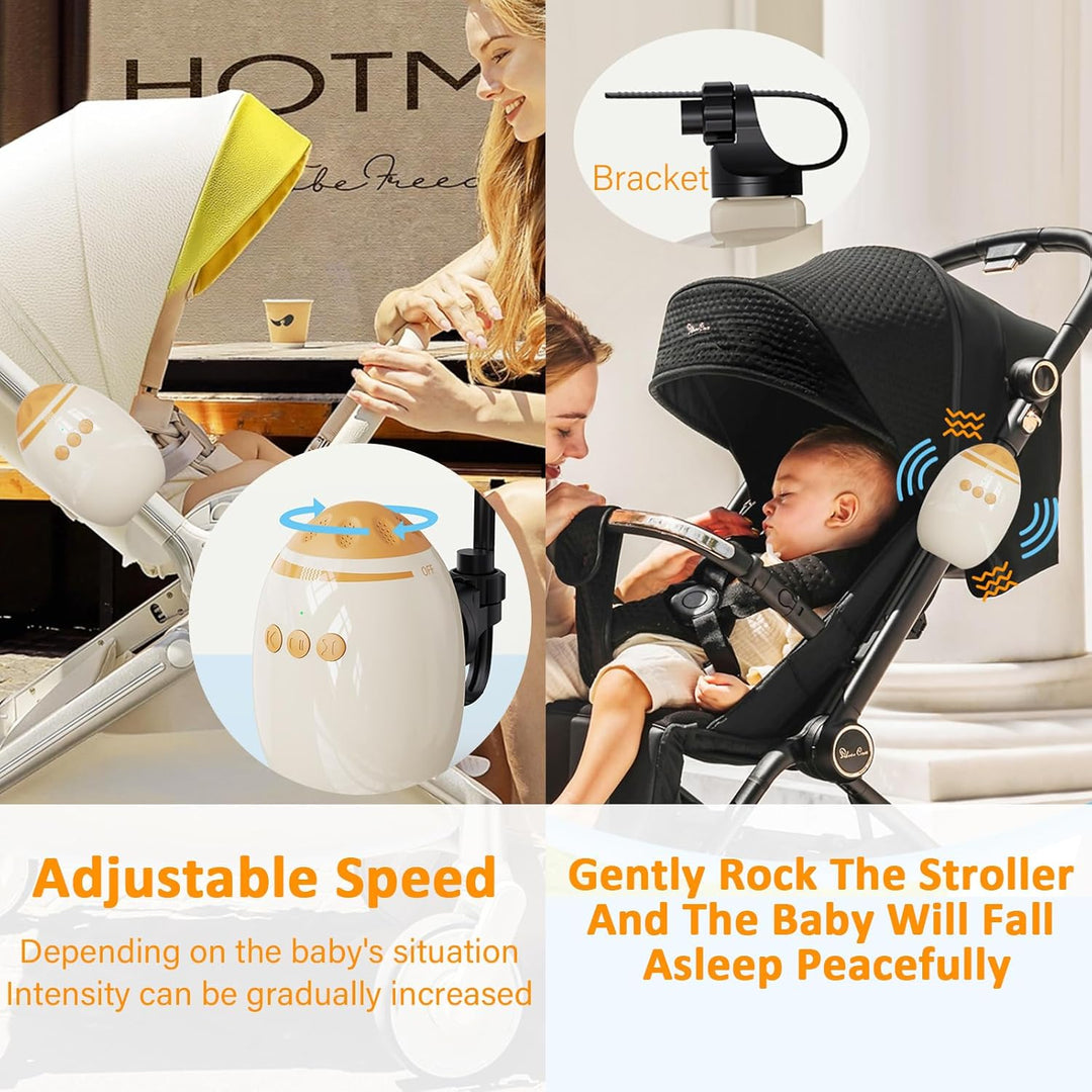 Kinderwagenschaukler, Kinderwagen Schaukler Wiederaufladbar, Einschlafhilfe Baby, Tragbare Schlafhil