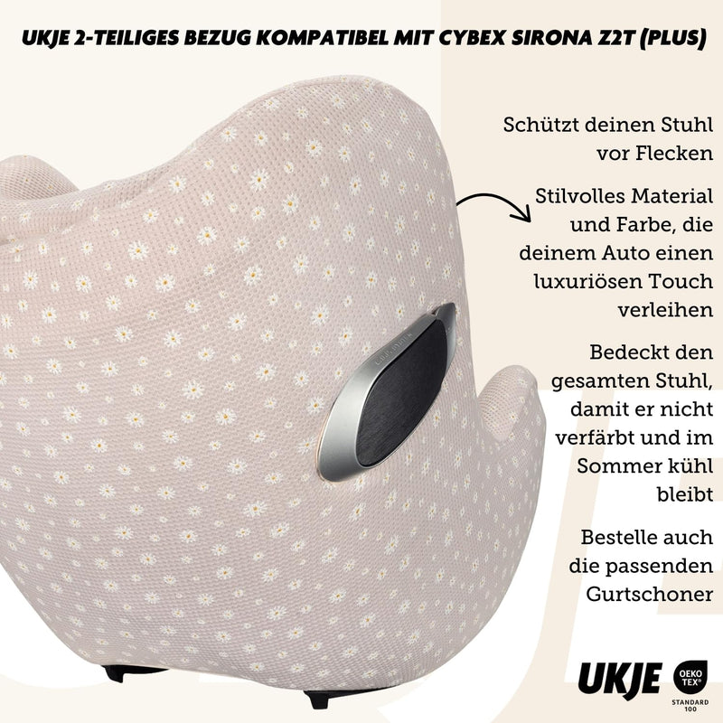 Ukje Bezug | Kompatibel mit Cybex Sirona z i-size | Viele Farben & Muster | Dickes, Atmungsaktives B