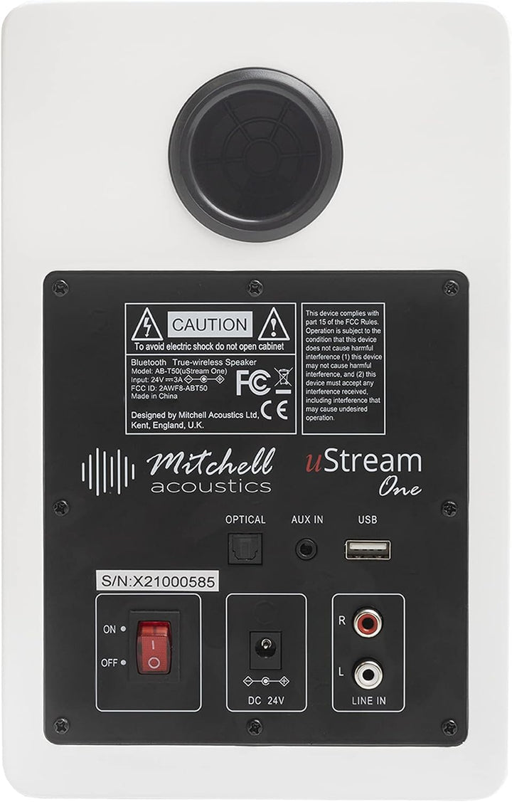 Mitchell Acoustics Acoustics USTREAM ONE - Weisser, kabelloser Hi-Fi-Lautsprecher True Wireless Blue