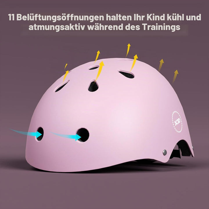 XJD Fahrradhelm für Kinder, Verstellbare Kinderhelm Skaterhelm Kinder Helm für Fahrrad Skateboard Sc