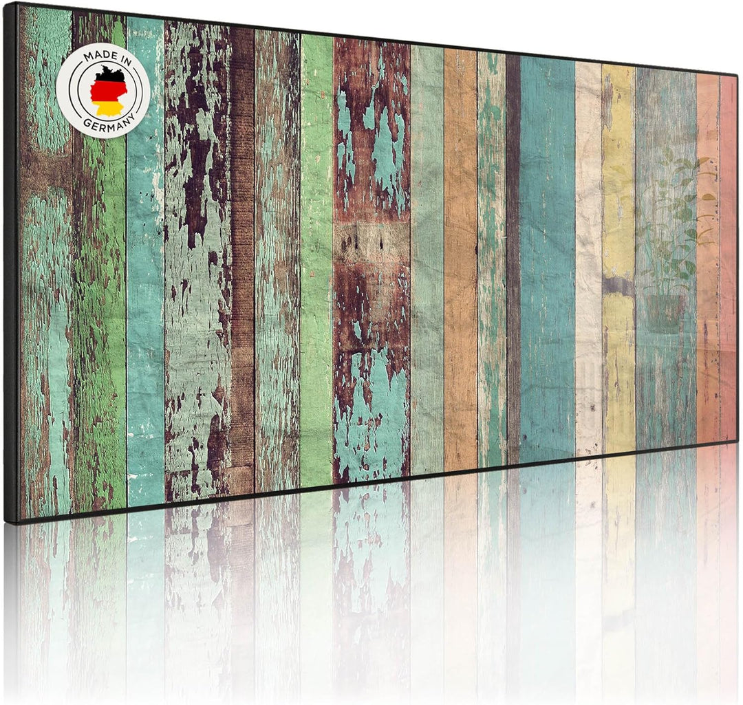 banjado Magnettafel schwarz 78 x 37cm / Magnetwand Metall/Magnetpinnwand als Memoboard/Pinnwand Magn