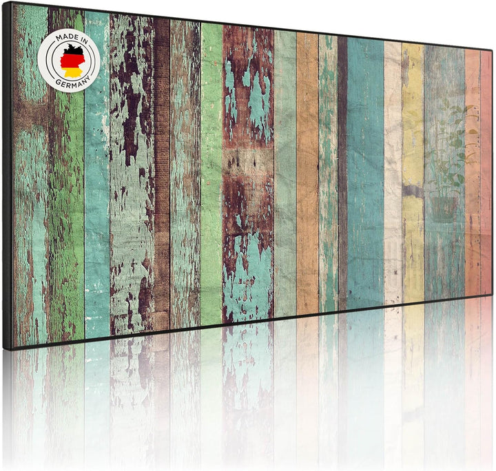 banjado Magnettafel schwarz 78 x 37cm / Magnetwand Metall/Magnetpinnwand als Memoboard/Pinnwand Magn