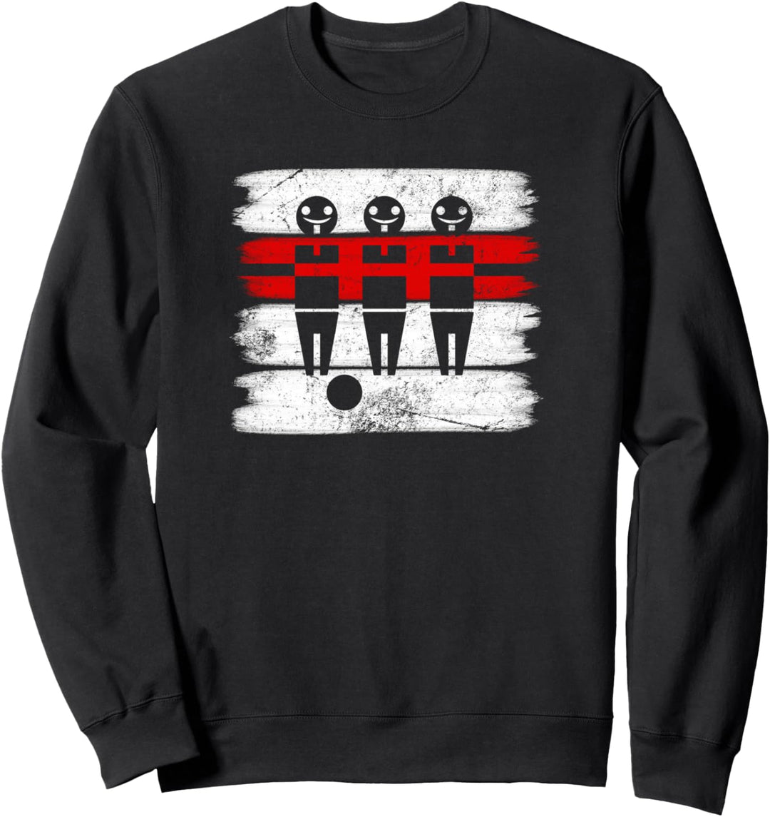 Tischfussball Rote Streifen Design Sweatshirt