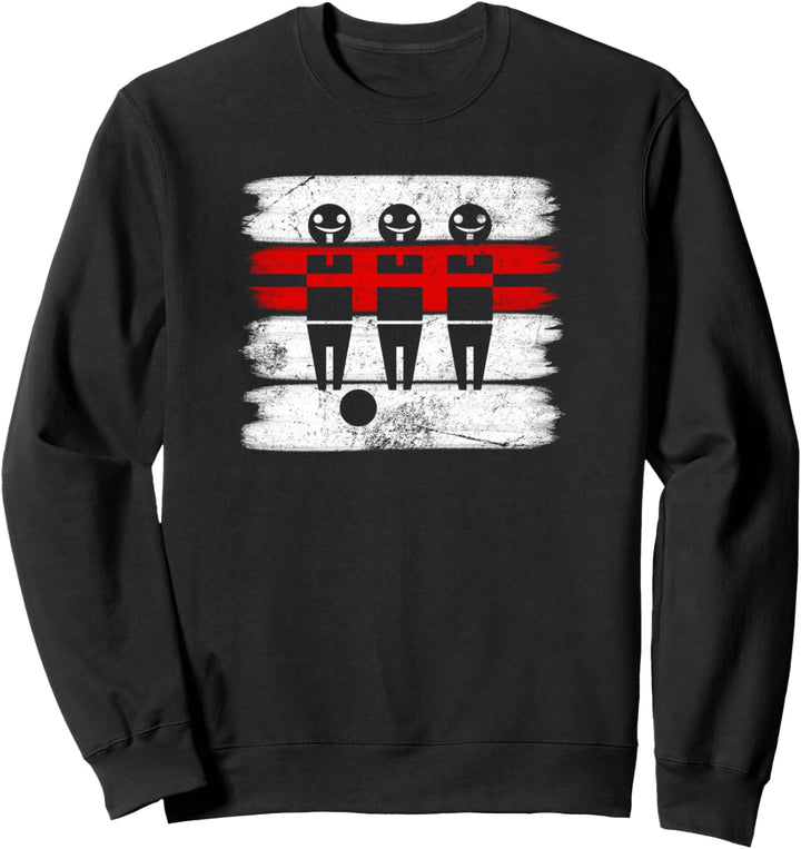Tischfussball Rote Streifen Design Sweatshirt