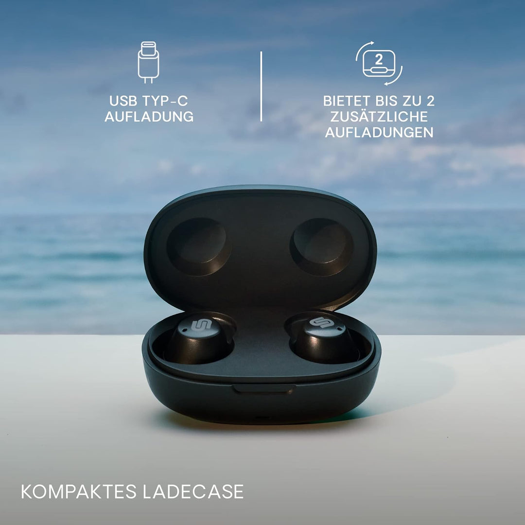 Urbanista Lisbon True Wireless In Ear Kopfhörer, Bluetooth Kopfhörer kabellos, 27 Std, Spielzeit, Oh