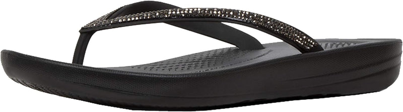 Fitflop Damen Sparkle Classic Iqushion Ombre Flipflop 36 EU Schwarz, 36 EU Schwarz