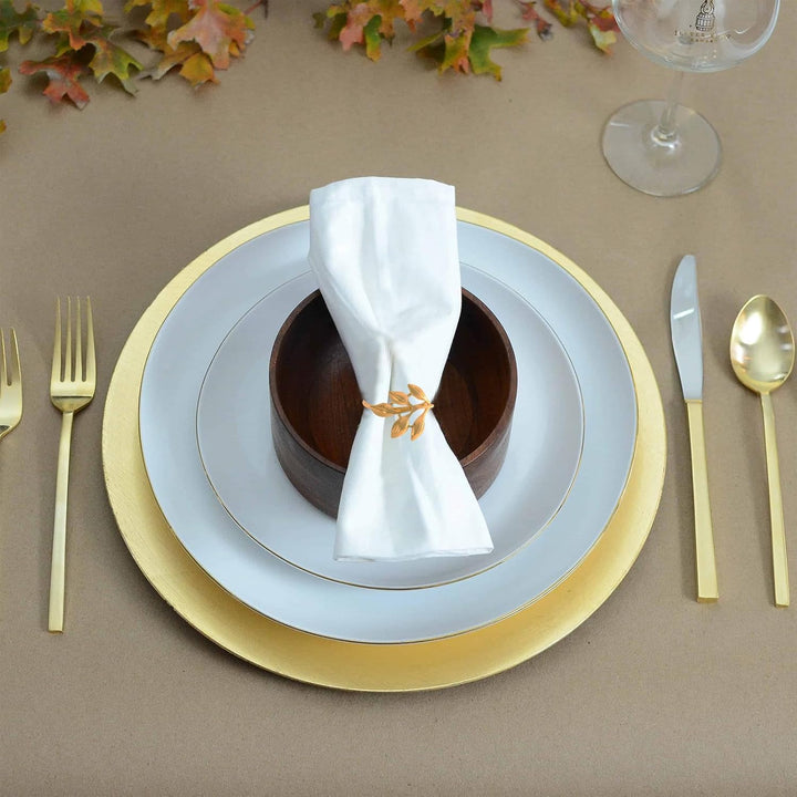 20 Stück Napkin Rings Serviettenringe, Metall Serviettenschnallen, Metall Serviettenschnallen Blätte
