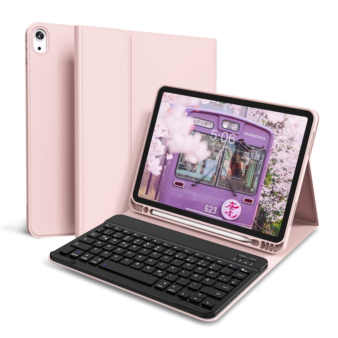 Tastatur Hülle für iPad (A16) 11 Zoll 2025/10. Generation 2022 10.9 Zoll, Magnetische Abnehmbare Kab
