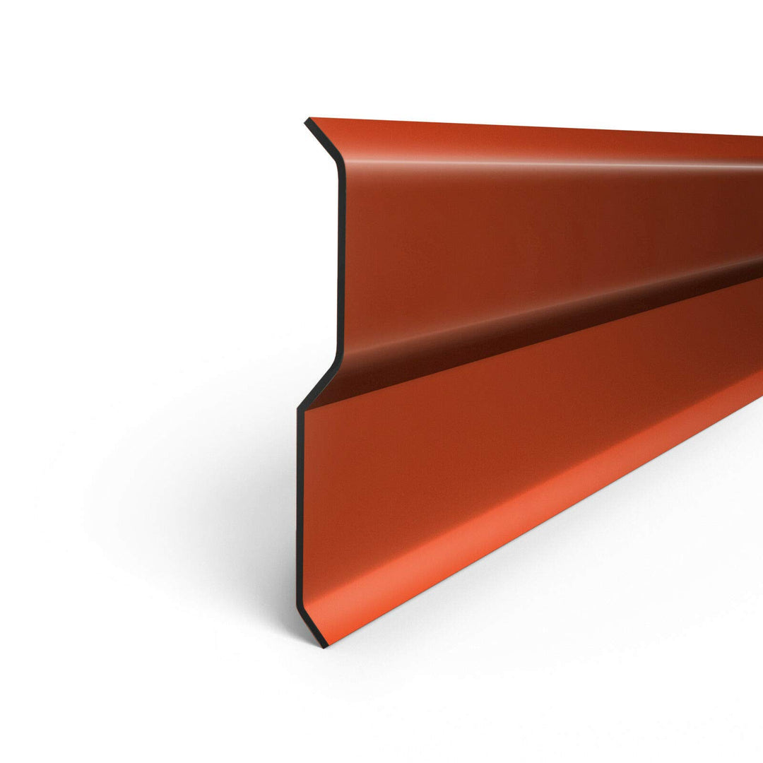 Aluminiumblech Wandanschlussleiste Wandanschlussschiene 2 Meter Farbe ZIEGEL 2 Meter Ziegelrot, 2 Me