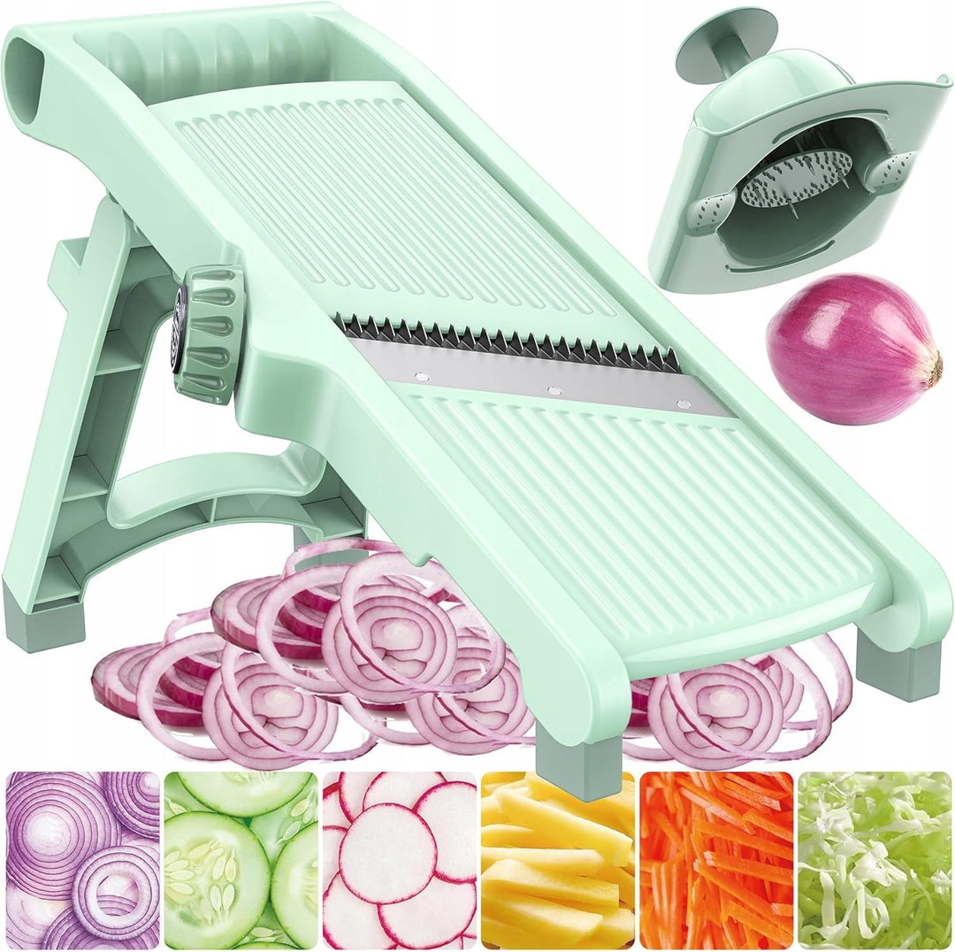 Montessa Verstellbarer Gemüsehobel, Mandoline Schneider mit Fingerschutz