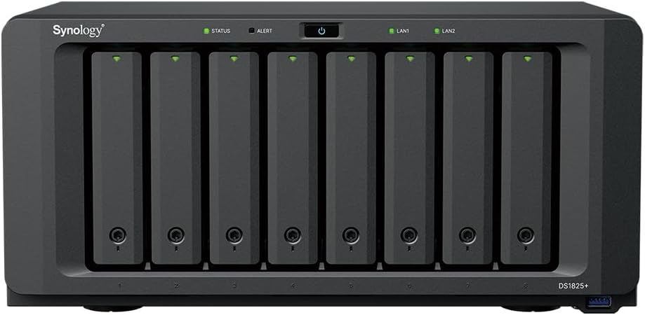 Synology DS1825+ 16TB Bundle (Seagate Ironwolf 8X 2TB) 8 Bay Plus Series with Ryzen V1500B, 8GB Ram