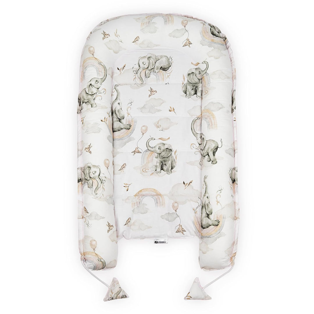 PIMKO Pink Babynest Babynestchen für Baby Kuschelnest 2-seitig Babykokon für Säuglinge und Neugebore