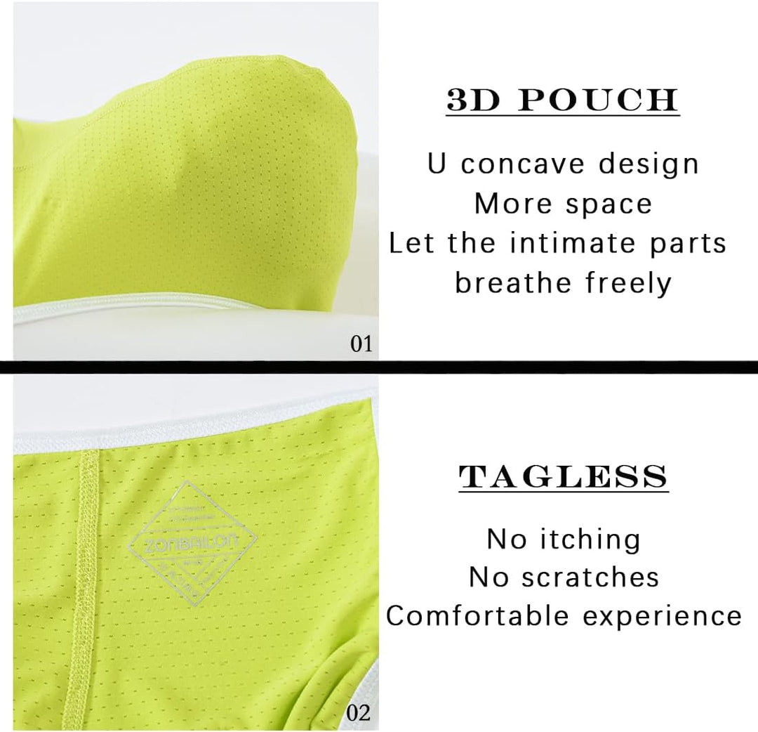 BIATWOWR Men's Briefs Sexy Men's Underwear Briefs with Big Ball Pouch Low Waistband Underpants Men 3