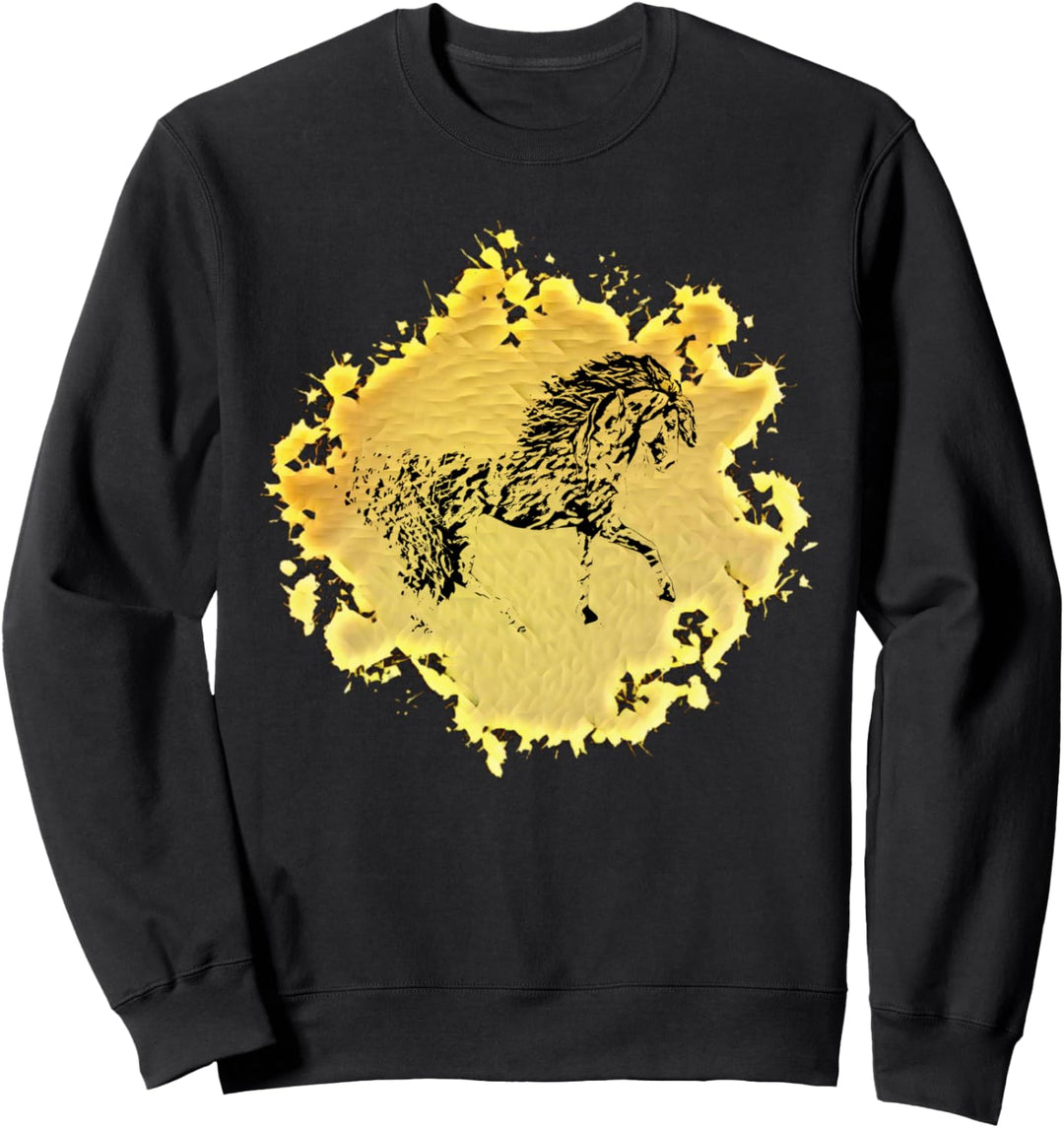 Pferde Mähne Motiv Pferd reiten Reitsport Tiermotiv Pferde Sweatshirt