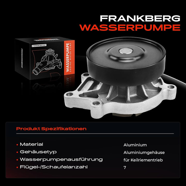 Frankberg Wasserpumpe Kompatibel mit Mi.ni R55 R56 R57 R58 R59 R60 R61 1.6L 2.0L 2009-2016 Au.ris E1
