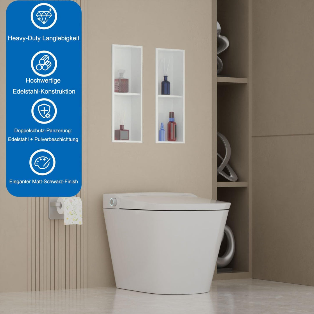Edelstahl Wandnische dusche zur Aufbewahrung Duschablage Unterputz,Einbaunische Wand Eingebaut,Dusch