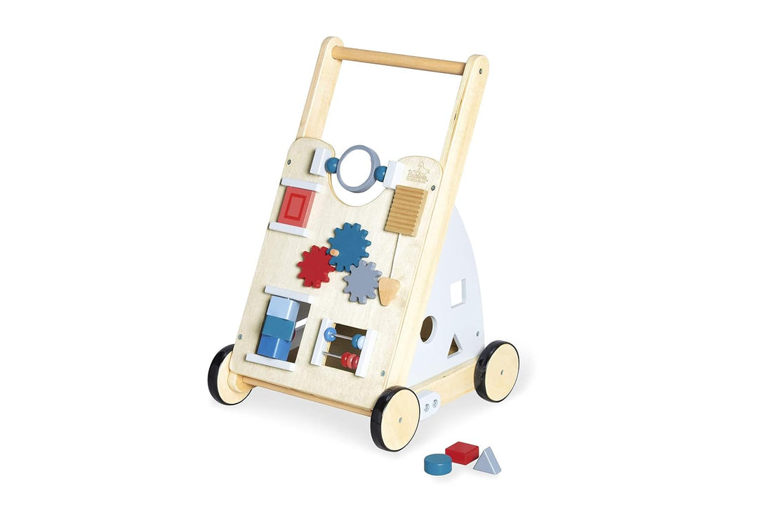 Pinolino Kinderträume Activity-Lauflernwagen Titus, grau, mit diversen Spielmöglichkeiten, gummierte