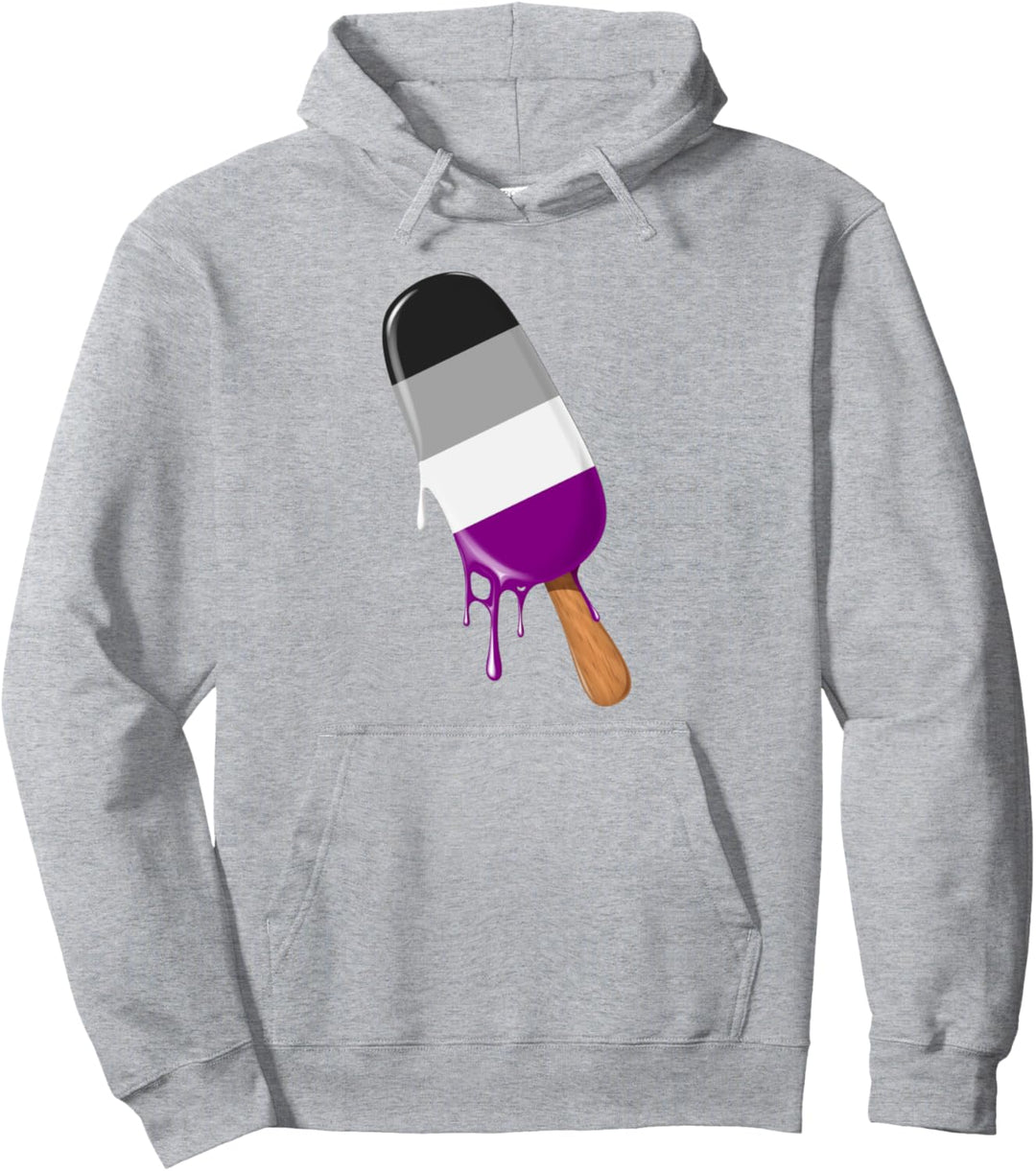 Asexual Stuff Eiscreme Asexuelle Asflagge Ally Asexual Pride Pullover Hoodie